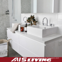 White Laquer Wall Hung Bathroom Cabinets for House (AIS-B021)